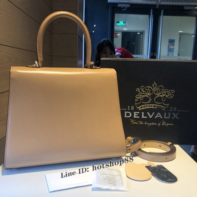 Delvaux頂級原單Brillant box皮雙環象牙白手提女包 德爾沃專櫃經典Brillant PM包袋 bxs1120